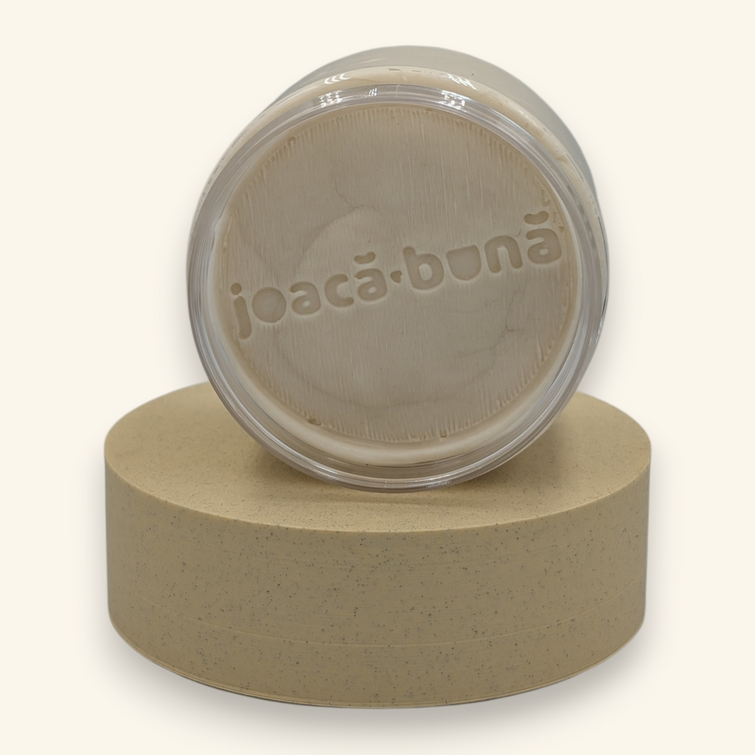 Plastilină handmade alb nisip, cutie 200 g cu logo joacă bună