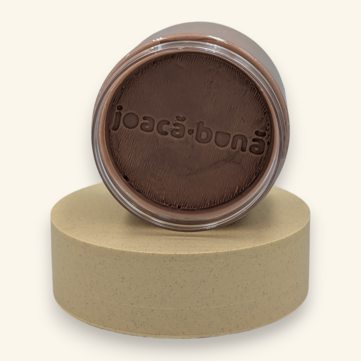 Plastilină handmade maro scoarță, cutie 200 g cu logo joacă bună