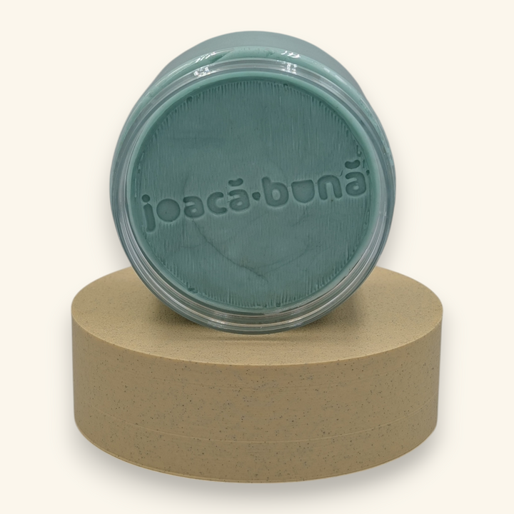 Plastilină handmade turcoaz spumă, cutie 200 g cu logo joacă bună